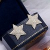 Fashion Metal Flashing Diamond Fivepointed Star Earrings Wholesale  Nhsc256886