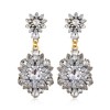 Fashion Metal Bright Gemstone Exaggerated Earrings Nhsc258919