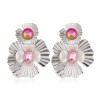 Fashion Metal Flower Exaggerated Earrings Nhsc258920