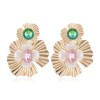 Fashion Metal Flower Exaggerated Earrings Nhsc258920