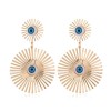 Fashion Metal Sunflower Exaggerated Earrings Nhsc258922