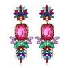 Fashion Metal Bright Gemstone Concise  Exaggerated  Earrings Nhsc258925