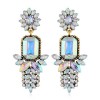 Fashion Metal Bright Gemstone Concise  Exaggerated  Earrings Nhsc258925