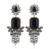 Fashion Metal Bright Gemstone Concise  Exaggerated  Earrings Nhsc258925