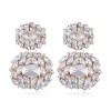Fashion Metal Bright Gemstone Exaggerated Earrings Nhsc258927