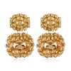 Fashion Metal Bright Gemstone Exaggerated Earrings Nhsc258927