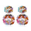 Fashion Metal Bright Gemstone Exaggerated Earrings Nhsc258927