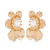 Fashion Metal Flower Exaggerated Earrings Nhsc258931