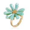 Korean Fashion Sweet Ol Daisy Flower Crystal  Open Ring Nhsc260322