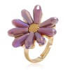 Korean Fashion Sweet Ol Daisy Flower Crystal  Open Ring Nhsc260322