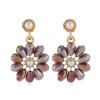 Korean Fashion Sweet Ol Daisy Flower Crystal Earrings Nhsc260323