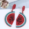 925 Silver Needle Korean Fashion Sweet Concise Fruit Watermelon Personality Earrings Nhsc260328