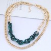 Fashion Metal Simple  Doublelayer Chain Necklace Nhsc260332