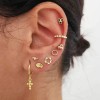 Fashion Metal Simple Small Lightning Eightpiece  Earrings Set Nhsc261946