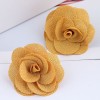 New Fashion Pastoral Simple Fabric Rose Alloy Earrings For Women Nhsc264003