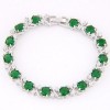 Copperplated Real Gold Graceful Sparkling Zircon  Bracelet Nhsc264712