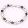 Copperplated Real Gold Graceful Sparkling Zircon  Bracelet Nhsc264712