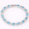 Copperplated Real Gold Graceful Sparkling Zircon  Bracelet Nhsc264712