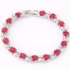 Copperplated Real Gold Graceful Sparkling Zircon  Bracelet Nhsc264712