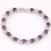 Copperplated Real Gold Graceful Sparkling Zircon  Bracelet Nhsc264712