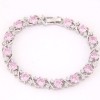 Copperplated Real Gold Graceful Sparkling Zircon  Bracelet Nhsc264712