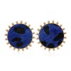 Fashion New Metal Simple Round Leopard Pattern Earrings For Women Nhsc266757
