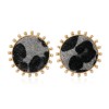 Fashion New Metal Simple Round Leopard Pattern Earrings For Women Nhsc266757