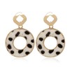 Fashion New Concise Circle Leopard Print Stud Earrings For Women Hotselling Nhsc266758