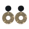 New Fashion Metal Geometric Round Exaggerated Alloy Earrings Nhsc266764
