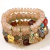 Fashion Trend Simple Versatile Metal Multipendant Pendant Candy Beads Multilayer Bracelet Nhsc266769