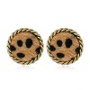 Fashion Metal Retro Round Leopard Print Earrings Nhsc272472