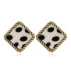 Fashion Metal Retro Round Leopard Print Earrings Nhsc272472