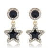 Fashion Metal Flashing Diamond Fivepointed Star Earrings Nhsc272478