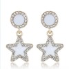 Fashion Metal Flashing Diamond Fivepointed Star Earrings Nhsc272478
