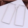Fashion Metal Simple Threedimensional Rectangular Exaggerated Earrings  Nhsc272482