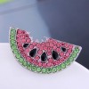 Korean Fashion Metal Diamondstudded Watermelon Personality Ladies Brooch Nhsc274474