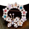 Korean Fashion Sweet Flash Diamond Butterfly Brooch Nhsc274483