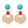 Fashion Metal Leaf Style Exaggerated Earrings Nhsc278716