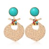 Fashion Metal Leaf Style Exaggerated Earrings Nhsc278716