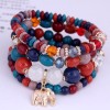 Bohemian Metal Elephant Pendant Multilayer Bracelet Nhsc284127