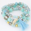 Fashion Metal Crystal Bead Multilayer Bracelet Nhsc284783