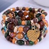Bohemian Metal Peach Heart Multilayer Bracelet Nhsc284792