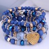 Bohemian Metal Peach Heart Multilayer Bracelet Nhsc284792