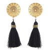 Fashion Metal Large Disc Tassel Earrings Nhsc289376