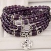 Korean Trendy Fashion Zodiac Purple Beautiful Bracelet  Nhsc289396