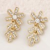 Korean Fashion Elegant Flash Diamond Flower Stud Earrings Nhsc289510
