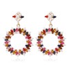 Fashion Simple   Pearl  Gemstone Earrings Nhsc289511
