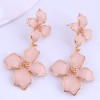 925 Silver  Korean Fashion  Flower Exaggerated Earrings Nhsc289974