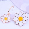 Korean Fashion  Daisy  Asymmetrical Stud Earrings Nhsc289977