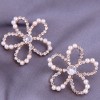 Korean Fashion Simple  Diamondstudded Pearl  Earrings Nhsc289978